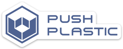 Push Plastic Die cut stickers